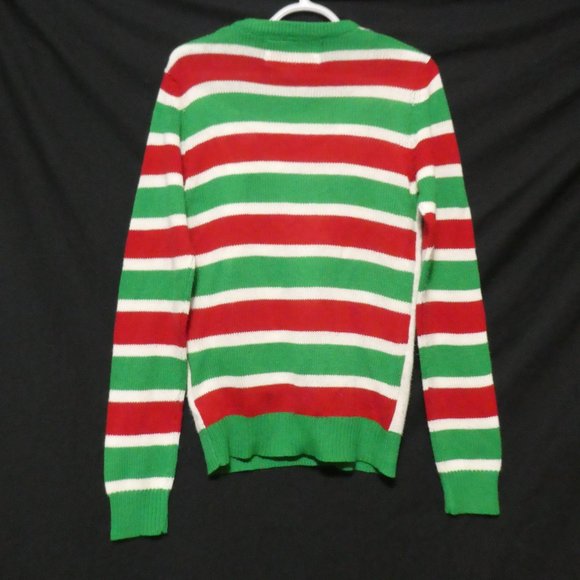 HAPPY HOLIDAYS | small, s | Emoji and Striped | Ugly Christmas Sweater | Unisex - Picture 10 of 15